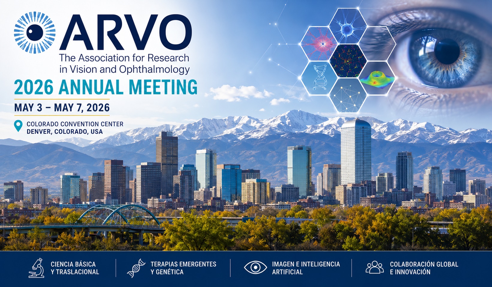 detalle de las ponencias congreso ARVO en Colorado mayo 2026